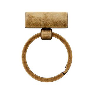Nyckelring med klämspänne - antikguld, 