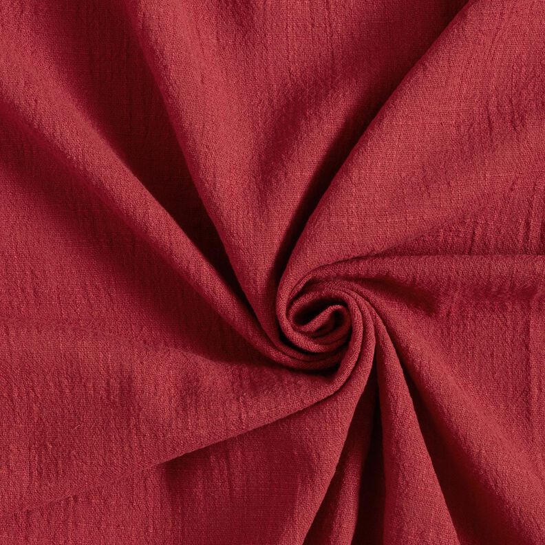 Bomullstyg med linnelook – terracotta, image number 1