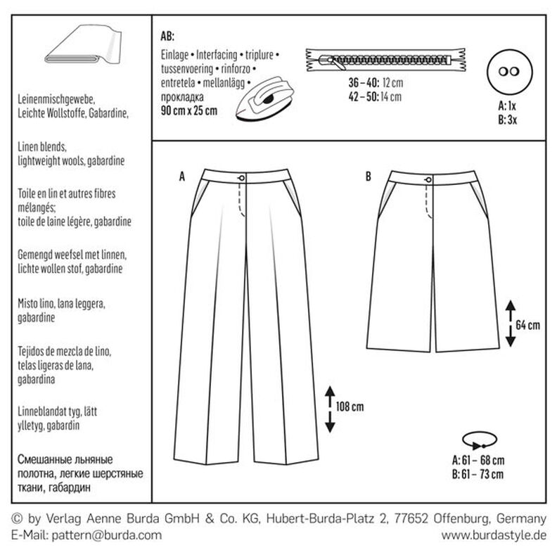Byxor, Burda 6613,  image number 7