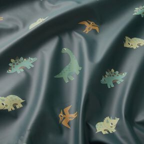 Regnjackstyg Glada dinosaurier Digitaltryck – granit, 