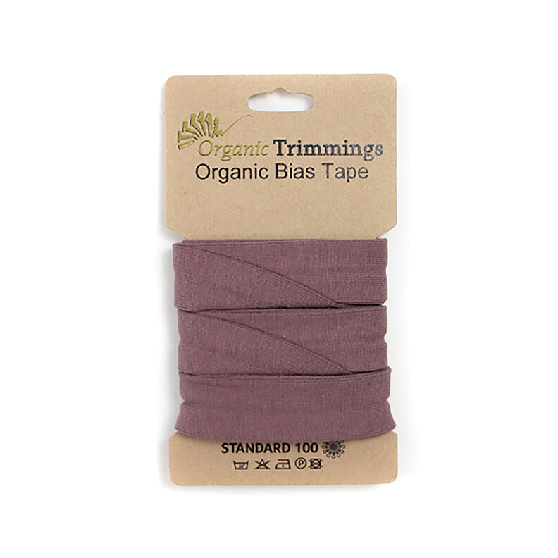 Snedslå Ekologisk bomullsjersey [3 m | 20 mm] – aubergine,  image number 1