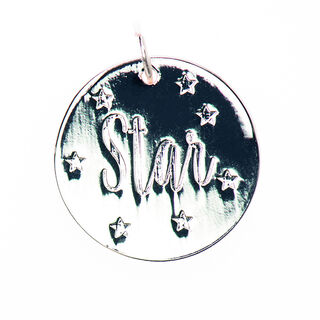 Hängsmycke Star [16 mm x 17 mm] | Rico Design – silver, 