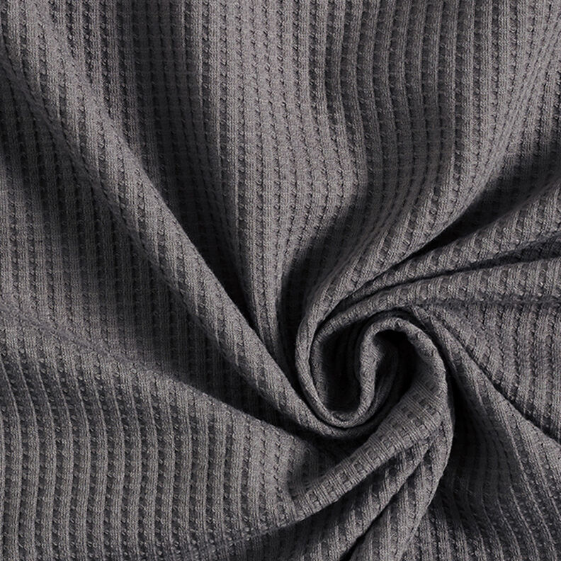 bomullsvåffeljersey enfärgad – grått,  image number 1