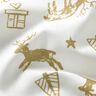 Bomullstyg Kretong renar och stjärnor – elfenbensvit/guld,  thumbnail number 2