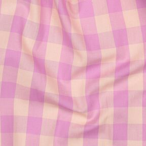 Bomullspoplin Check | Poppy Fabrics – ljusrosa/pastellviolett, 