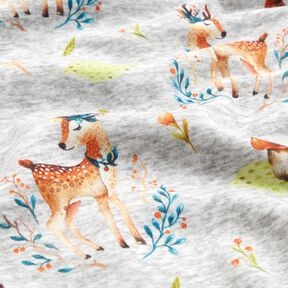 Alpfleece romantiskt rådjur – silvergrå/natur, 