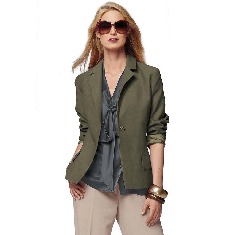 Bi-stretch gabardin – khaki,  image number 6