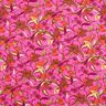 Viskosjersey Vackra blommor – purpur/eldröd,  thumbnail number 1