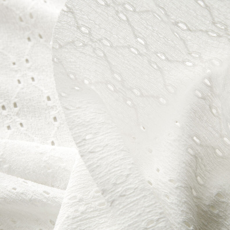 Krinkeljersey broderie anglaise – vit,  image number 3