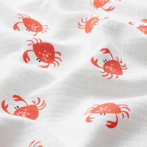 GOTS Muslin/Dubbel-krinkelväv Kräftor | Poppy Fabrics – elfenbensvit, 