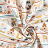 Bomullstyg Poplin djurbokstäver – vit,  thumbnail number 3