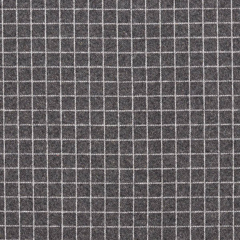 Stickad jacquard uppruggad rutnät – mörkgrå,  image number 1