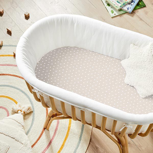 ekologisk bomullspoplin spridda hjärtan – gråbeige,  image number 8