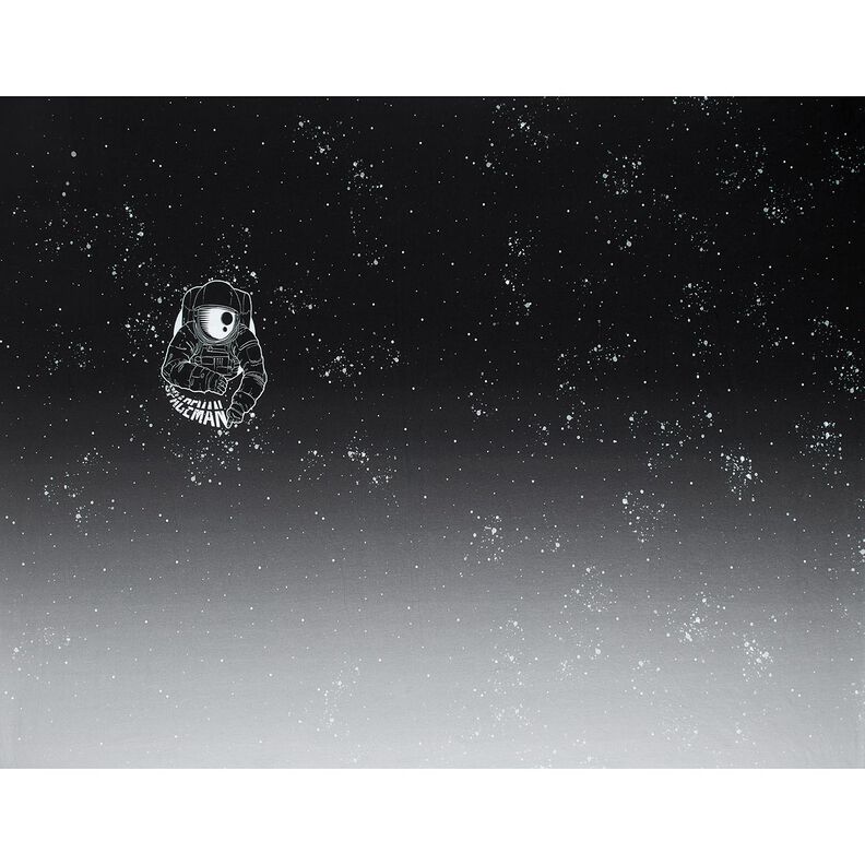 French Terry Panel Spaceman | Glitzerpüppi – svart/vit, image number 5