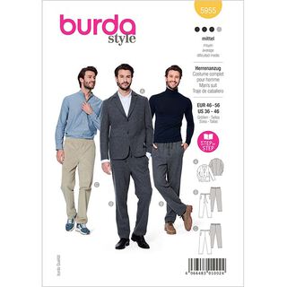 Herrkostym | Burda 5955 | 46-56, 