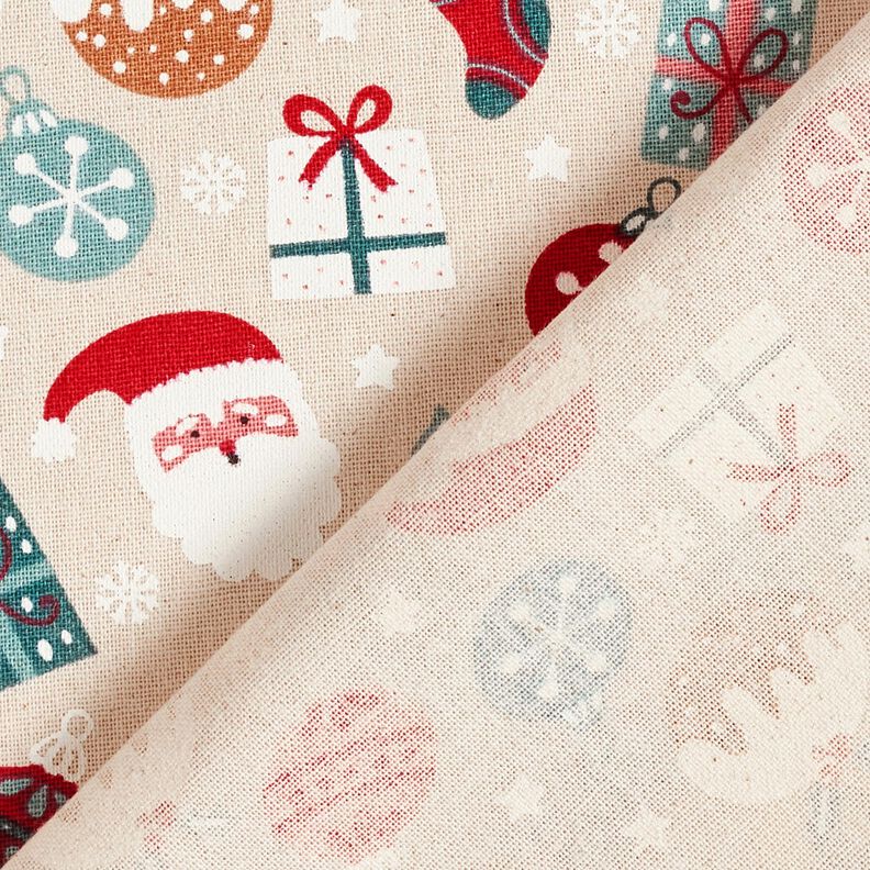 Dekorationstyg Canvas söta julmotiv – natur/eukalyptus,  image number 4