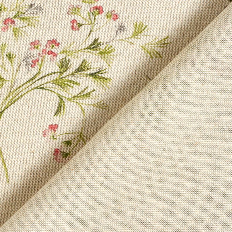 Dekorationstyg Halvpanama blombuketter &ndash; natur/fl&auml;der,  image number 4