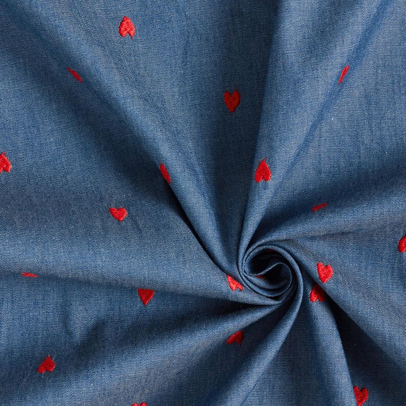 Chambray  – jeansblå/eldröd,  image number 3