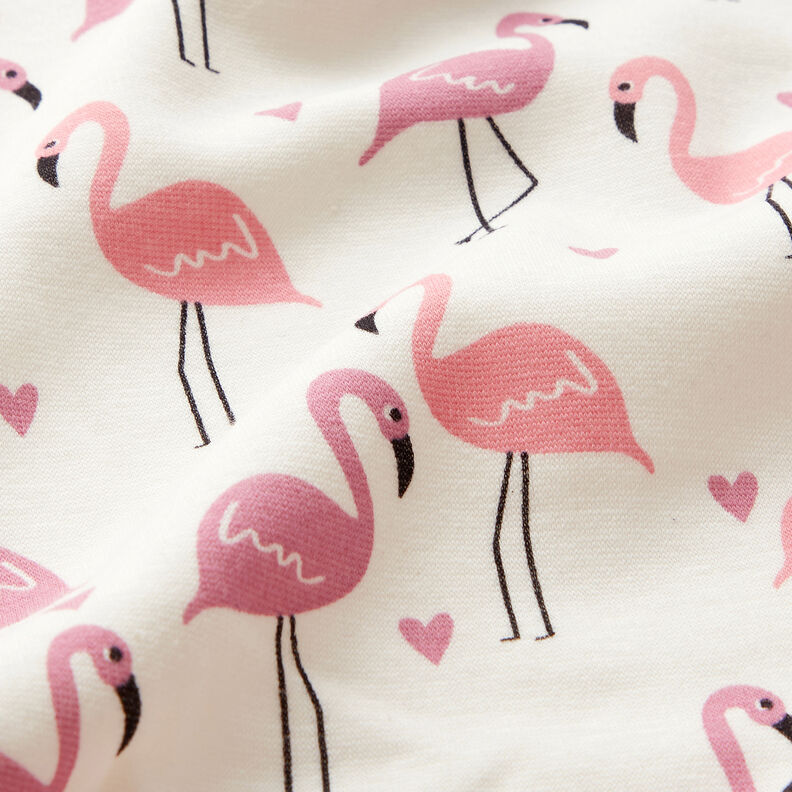 Alpfleece förälskade flamingos – yllevit,  image number 3
