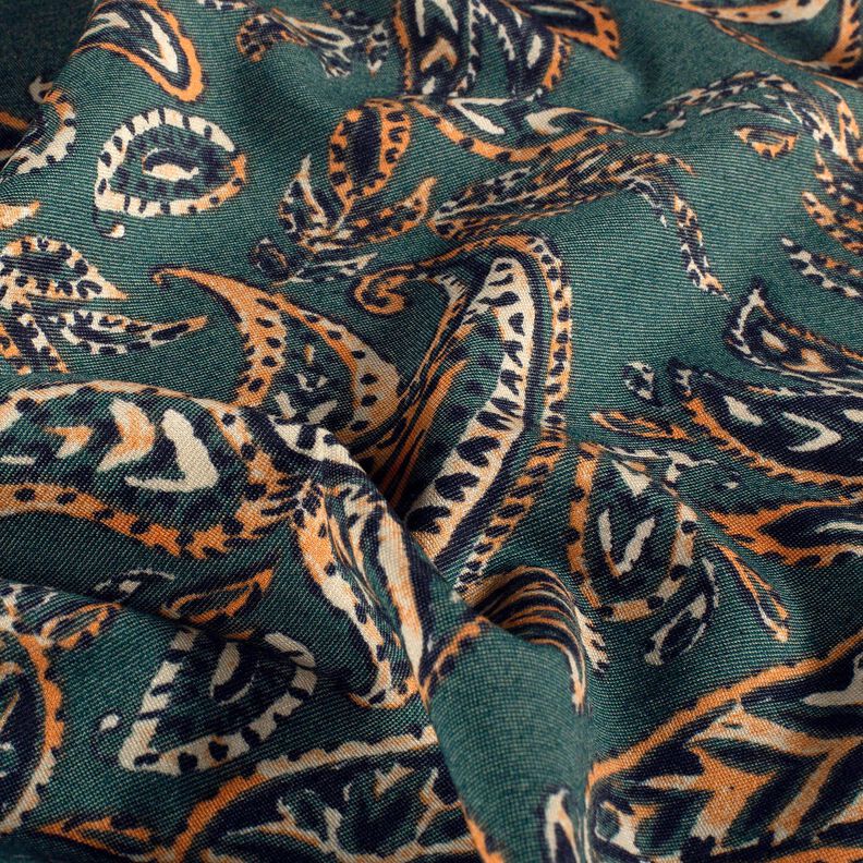 Romanitjersey paisley – blågran/persikofärgad,  image number 2