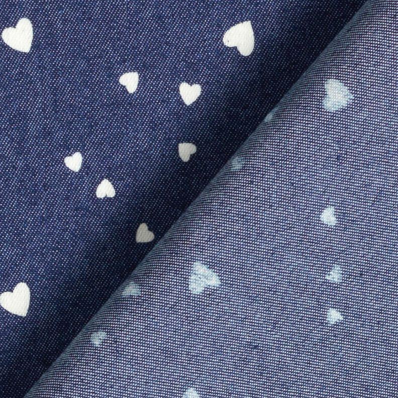 Chambray Små hjärtan – marinblått/yllevit,  image number 4