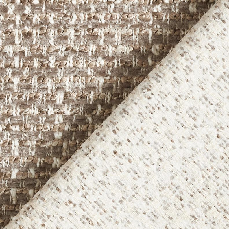 Stoppningstyg färgglad bouclé-look – mörk gråbrun/ljusbeige,  image number 3