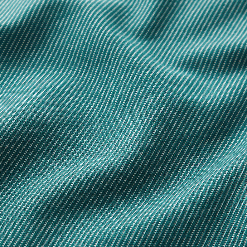 Bomullsjersey Jeans-optik – petrol, image number 2