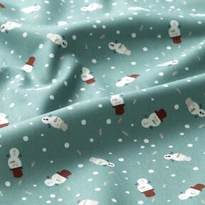 Bomullstyg Poplin Söta snögubbar – vass, 