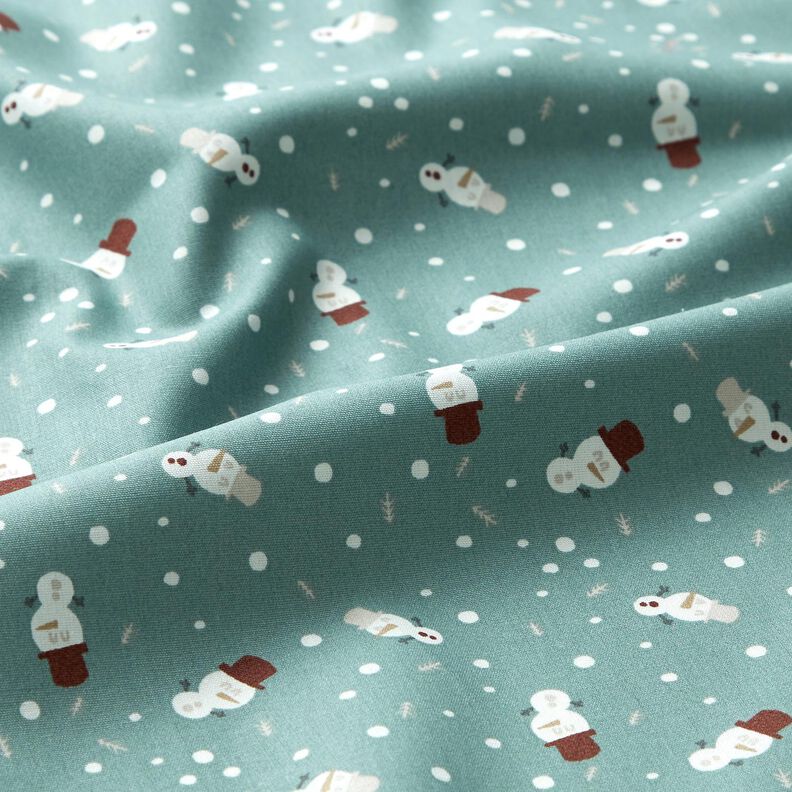 Bomullstyg Poplin Söta snögubbar – vass,  image number 2