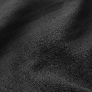 Muslin/Dubbel-krinkelväv Små rutor Dubbelsidigt – svart, 