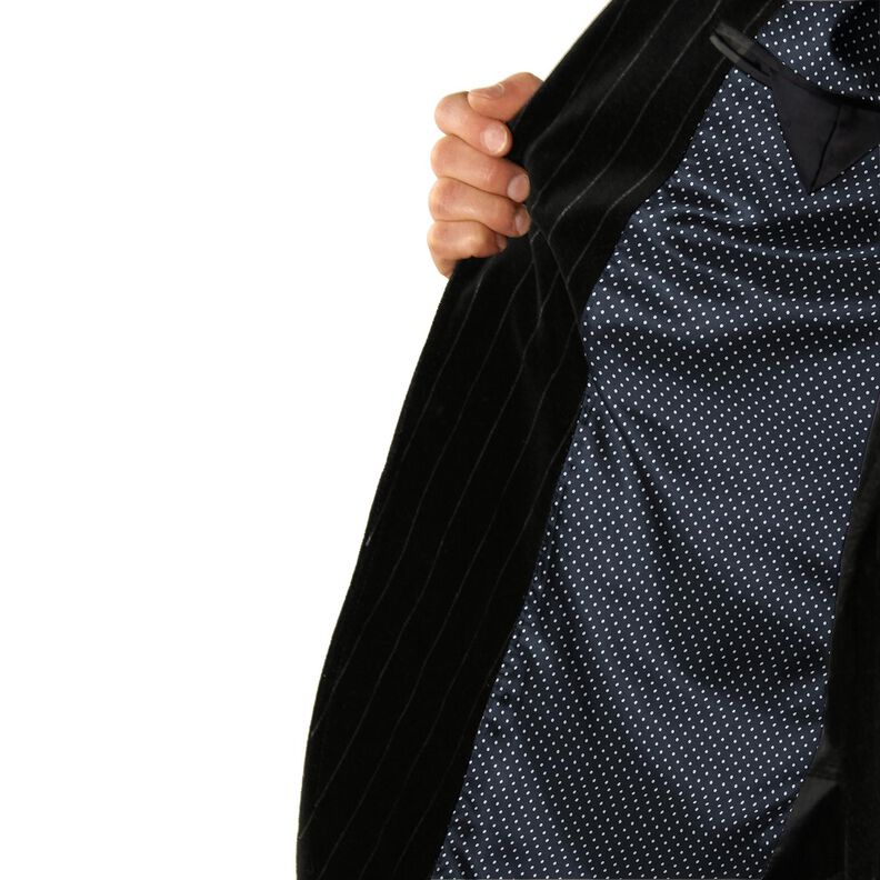 fodertyg polkadots – marinblått/vit,  image number 5