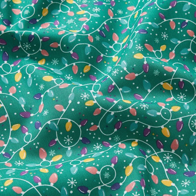 Bomullstyg Poplin ljusslinga – eukalyptus/lavender, image number 2