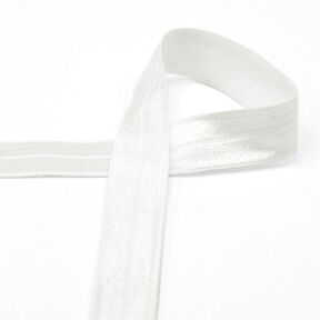 Elastiskt kantband (vikt resår) glänsande [20 mm] – yllevit, 