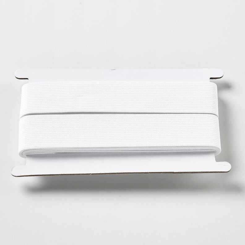 Mjukt gummiband [3 m | 30 mm] – vit,  image number 1