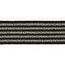 Randigt gummiband [ Bredd: 25 mm ] – svart/silver,  thumbnail number 1