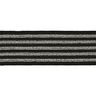 Randigt gummiband [ Bredd: 25 mm ] – svart/silver,  thumbnail number 1