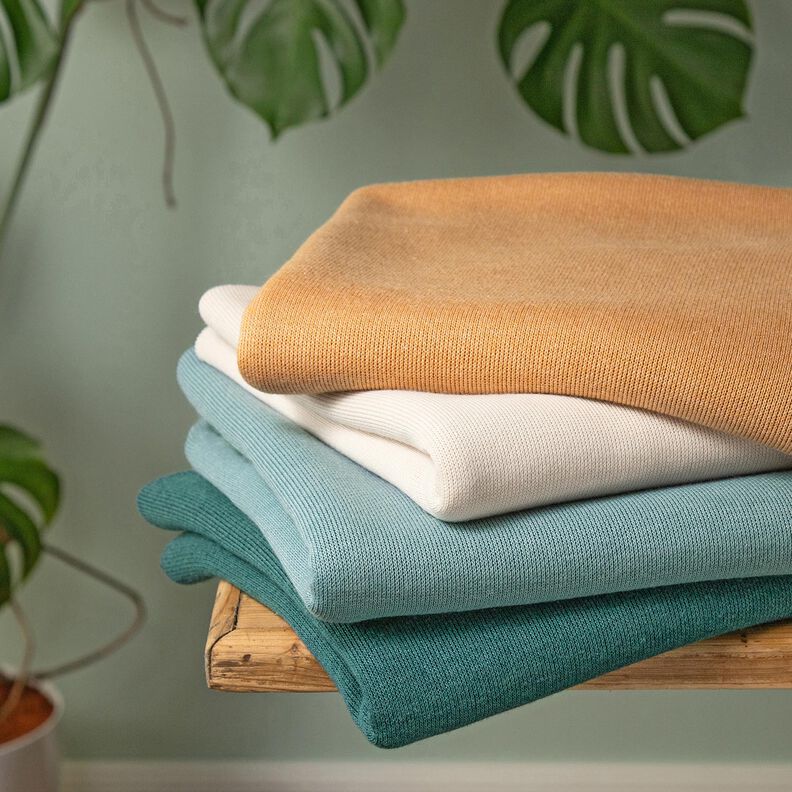 Stickat tyg Viskosmix supermjukt &ndash; ljusbeige,  image number 5