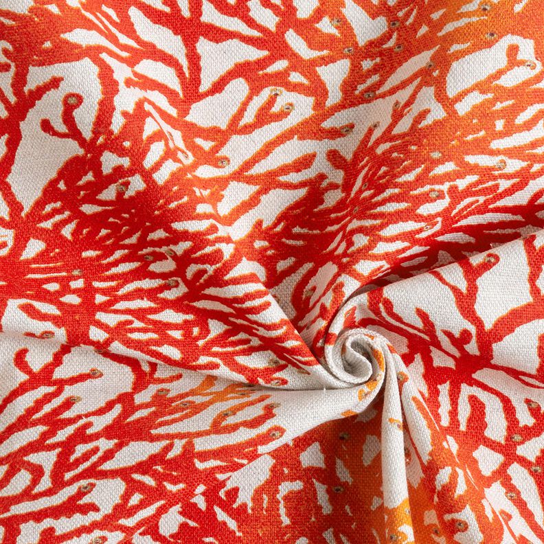 Dekorationstyg Halvpanama Fin korall – terracotta/natur,  image number 3