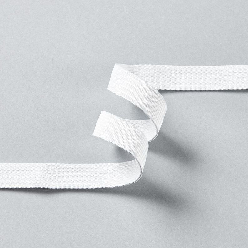 Mjukt gummiband [3 m | 15 mm] – vit,  image number 2