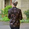 Bomullsjersey Guldspräckliga hjärtan | Glitzerpüppi – svartblå/mörk gammelrosa,  thumbnail number 5