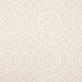 Dekorationstyg Canvas Mandala – natur/vit, 