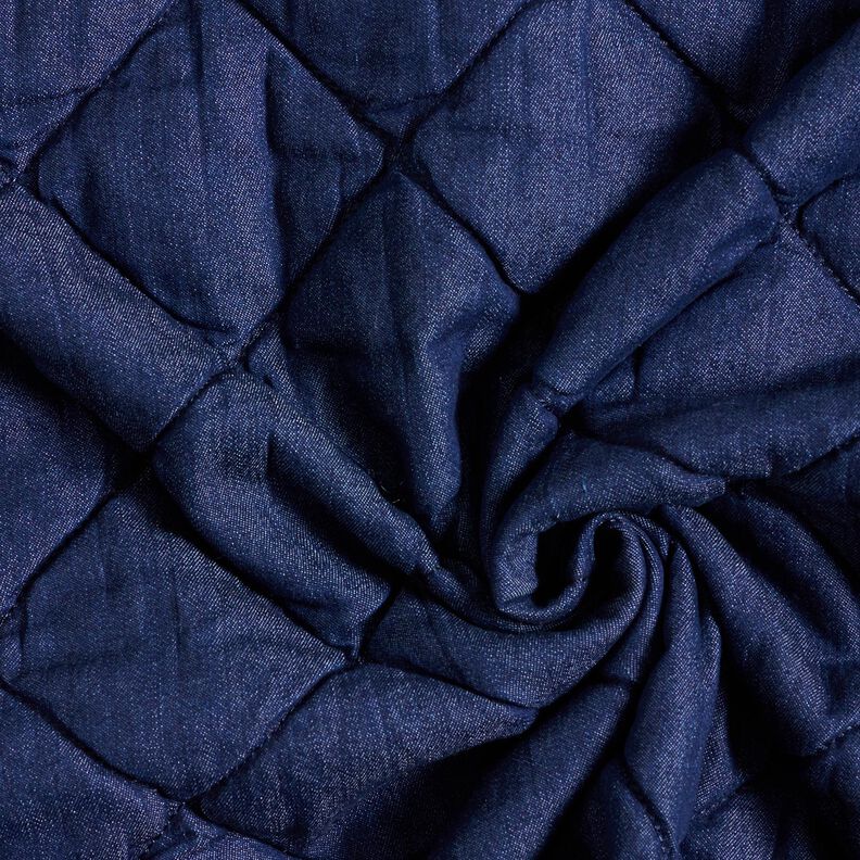 Jeans Quiltat tyg romber – nattblå,  image number 3