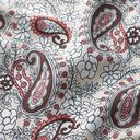 Viskostyg Paisleyblommor – ljusbeige, 