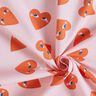 Bomullstyg Kretong stora hjärtan – rose/rött,  thumbnail number 3