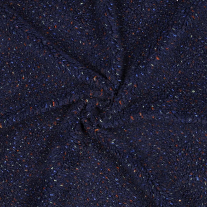 Teddyplysch Tweed Melange | Poppy Fabrics – marinblått, image number 3