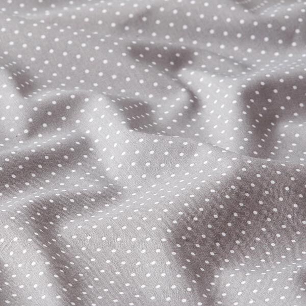Bomullspoplin Små prickar – grått/vit,  image number 2