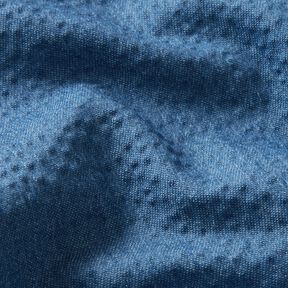 Denim/bomullsmix seersucker – jeansblå, 