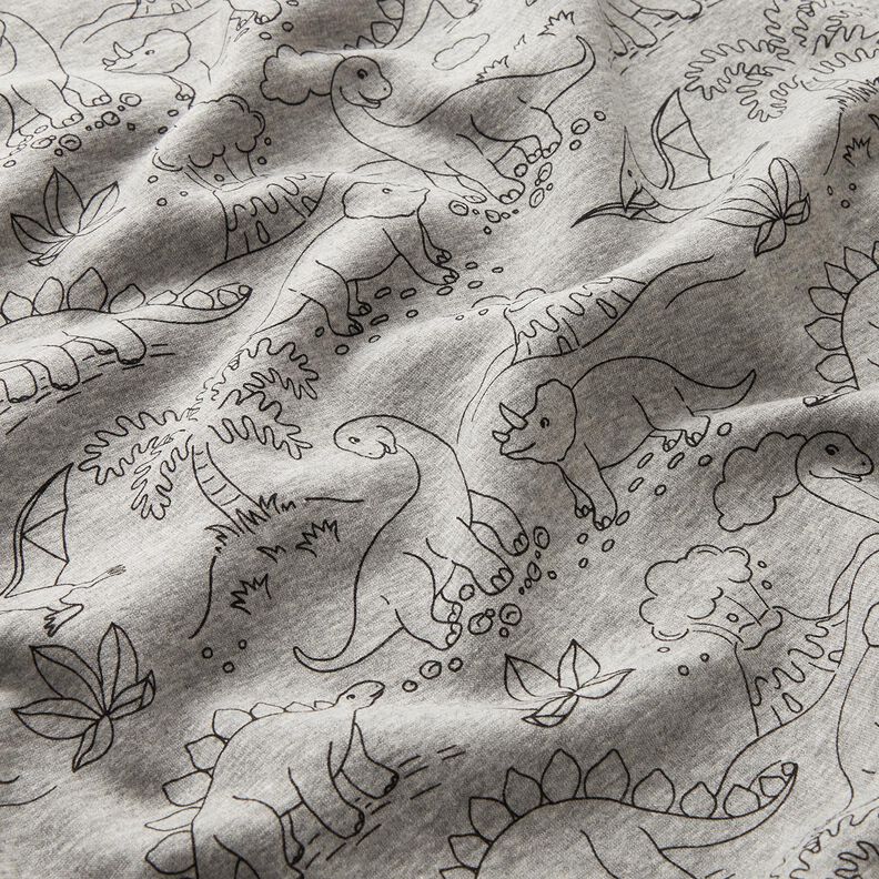 Alpfleece Dinosaurier – silver/svart, image number 2