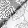 Dekorationstyg Jacquard stor ginkgo – granit/elfenbensvit,  thumbnail number 4