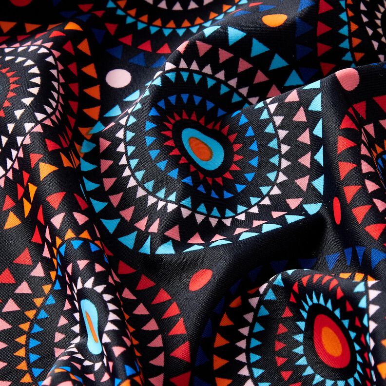 Baddräktstyg Mandala – svartblå/eldröd,  image number 2